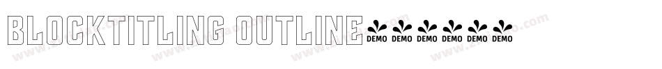 BlockTitling outline字体转换